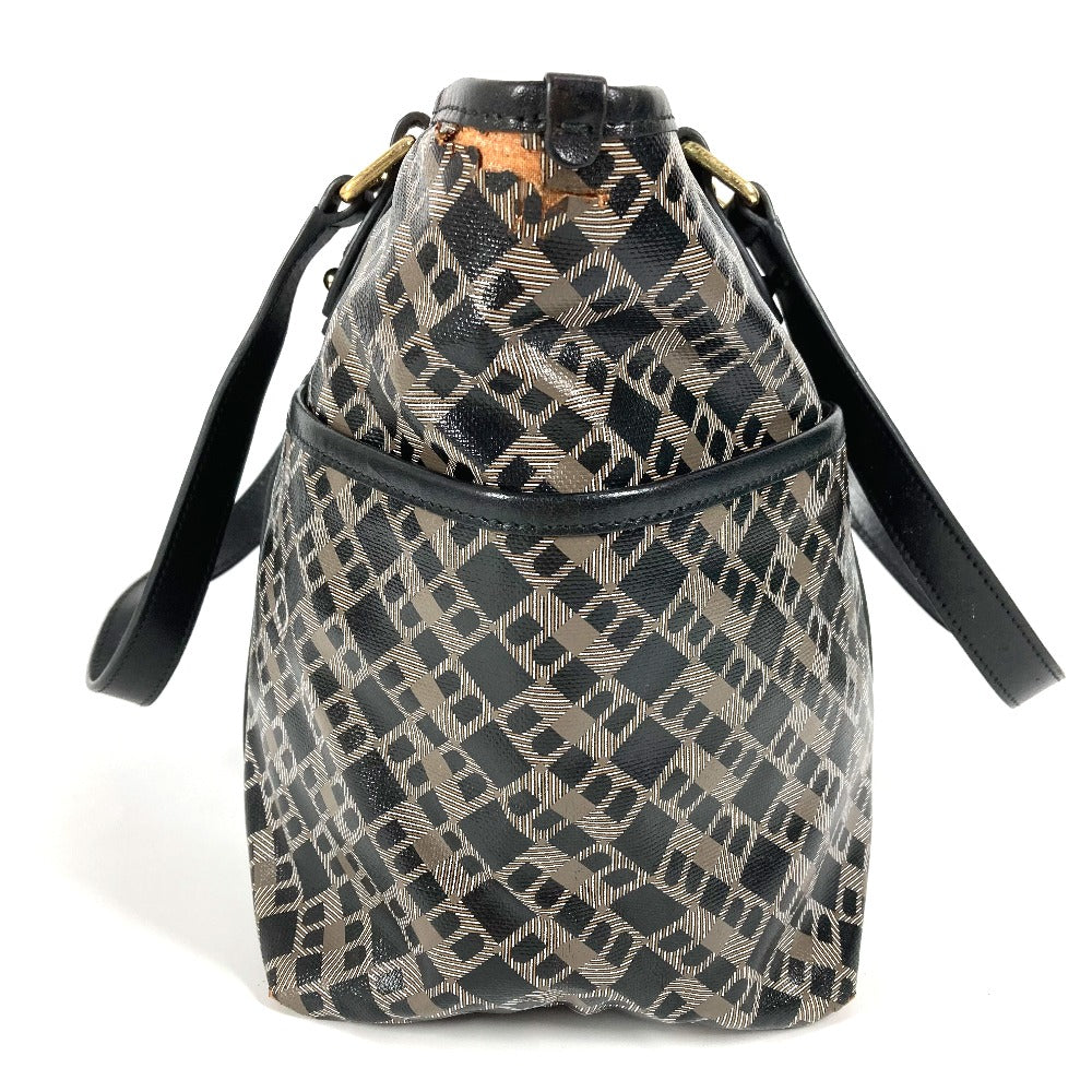 BALLY logo print tote bag, shoulder bag, PVC, unisex, black
