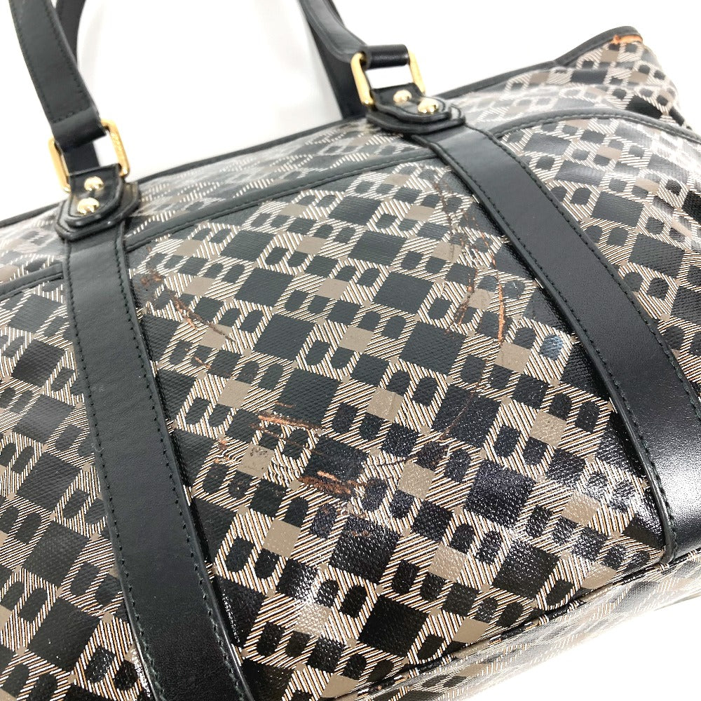 BALLY logo print tote bag, shoulder bag, PVC, unisex, black