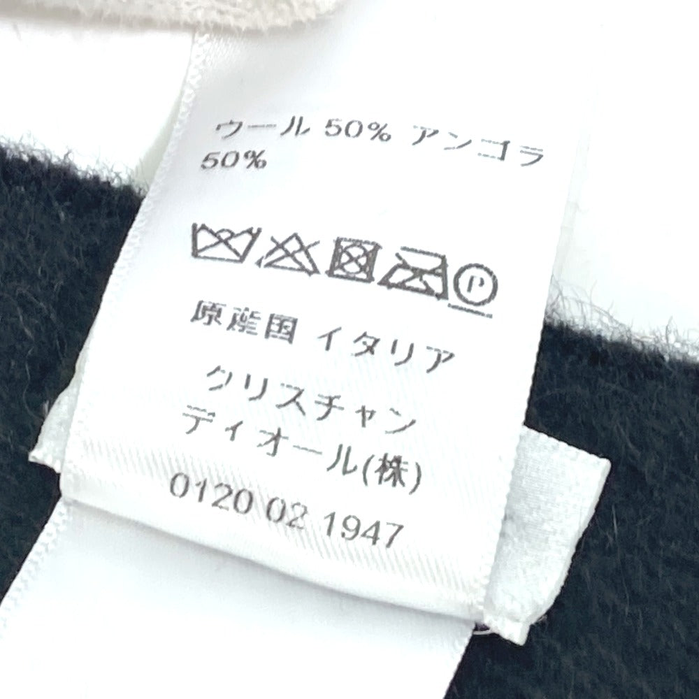 Dior 95CHE200100 ロゴ フリンジ チェック柄 大判ショール マフラー ウール レディース グリーン