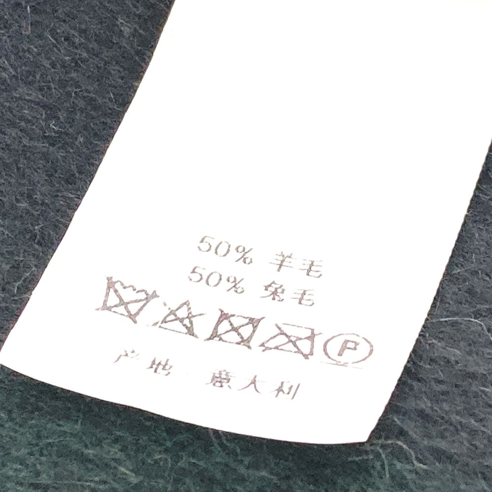 Dior 95CHE200100 ロゴ フリンジ チェック柄 大判ショール マフラー ウール レディース グリーン