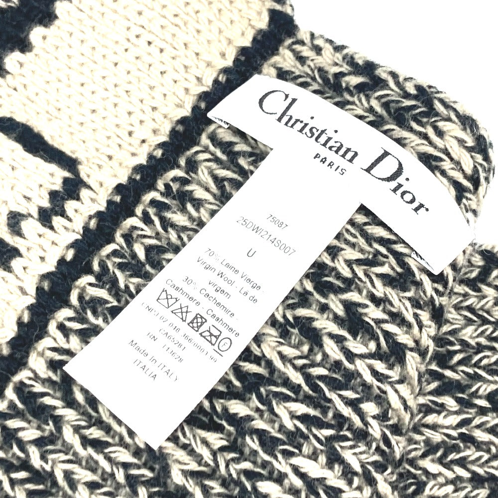 Dior 25DWI214S007 ロゴ マフラー ウール/カシミヤ レディース ブラック