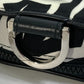 DIOR HOMME Cigarette Case with Key Ring, Tribal Two-Tone Nylon Pouch, White, Men's
