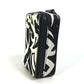 DIOR HOMME Cigarette Case with Key Ring, Tribal Two-Tone Nylon Pouch, White, Men's