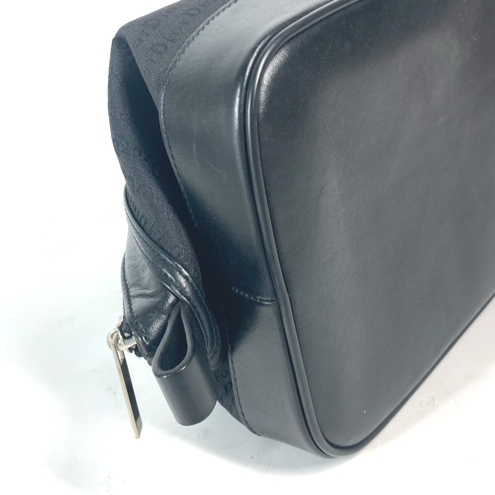 Dior ロゴ セカンドバッグ カバン ポーチ キャンバス/レザー ユニセックス ブラック - brandshop-reference