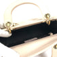 Dior shoulder bag, crossbody bag, Lady Dior mini 2-way handbag, leather, women's, pink beige, beige