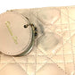 Dior shoulder bag, crossbody bag, Lady Dior mini 2-way handbag, leather, women's, pink beige, beige