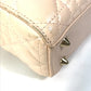 Dior shoulder bag, crossbody bag, Lady Dior mini 2-way handbag, leather, women's, pink beige, beige