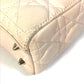 Dior shoulder bag, crossbody bag, Lady Dior mini 2-way handbag, leather, women's, pink beige, beige
