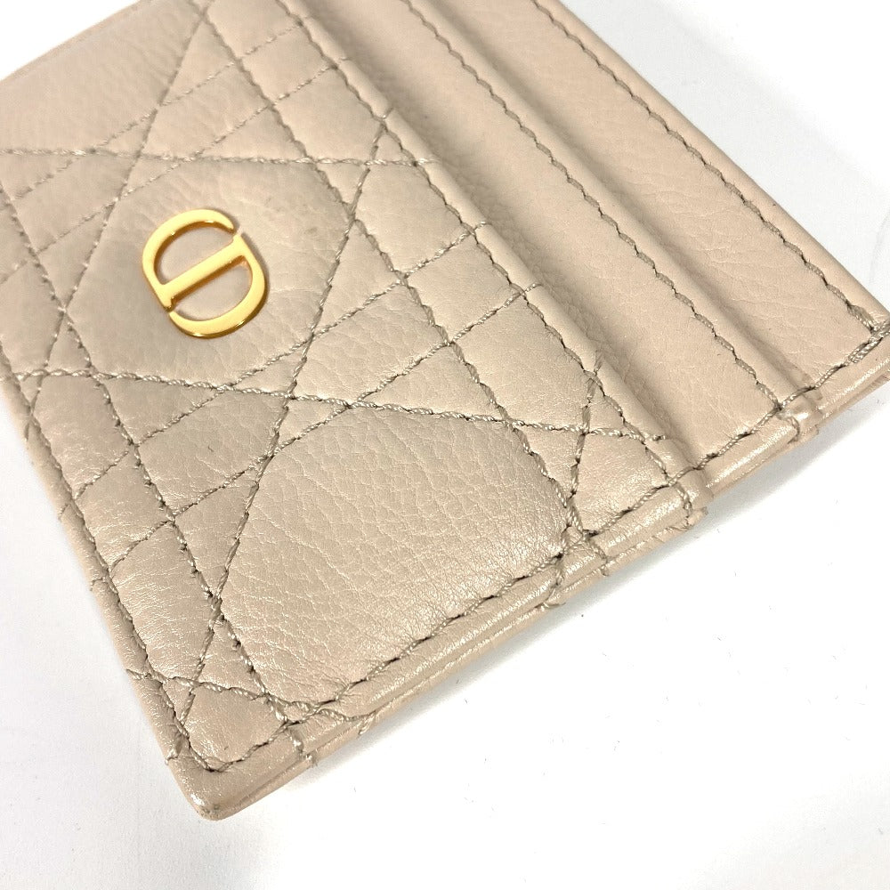 Dior カナージュ CARO カロ 名刺入れ パスケース カードケース レザー レディース ベージュ