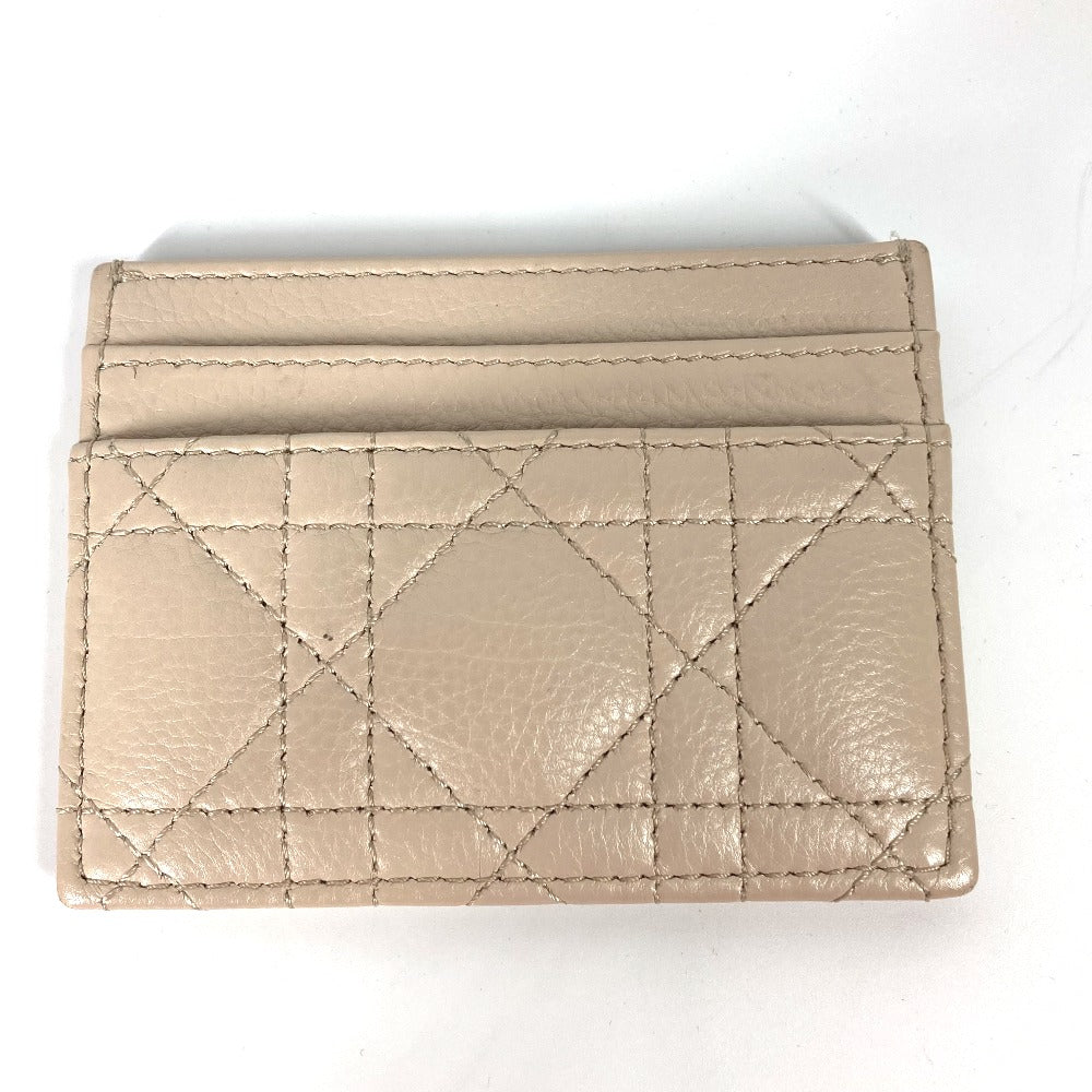 Dior カナージュ CARO カロ 名刺入れ パスケース カードケース レザー レディース ベージュ