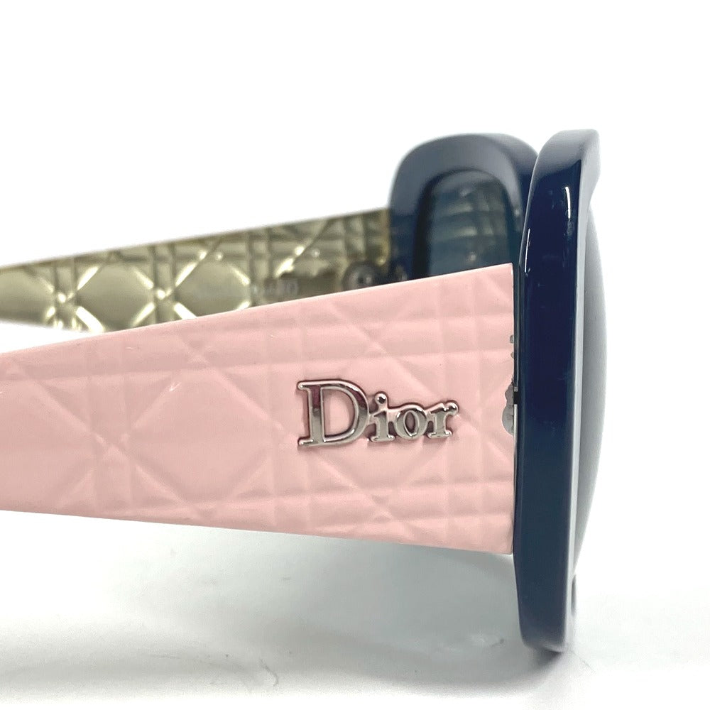 Dior NQHHD レディディオール カナージュ ロゴ バイカラー 眼鏡 めがね アイウェア メガネ サングラス プラスチック レディース ネイビー