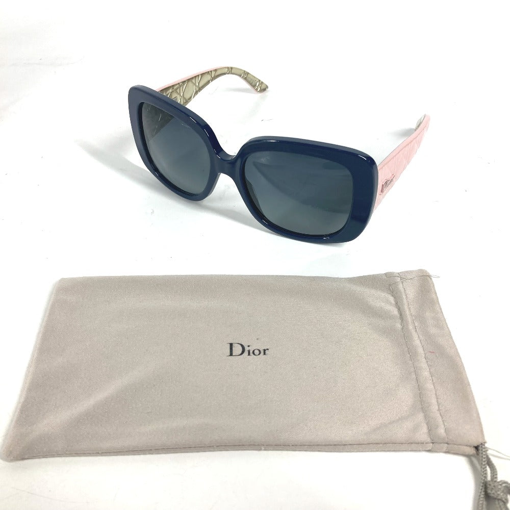 Dior NQHHD レディディオール カナージュ ロゴ バイカラー 眼鏡 めがね アイウェア メガネ サングラス プラスチック レディース ネイビー