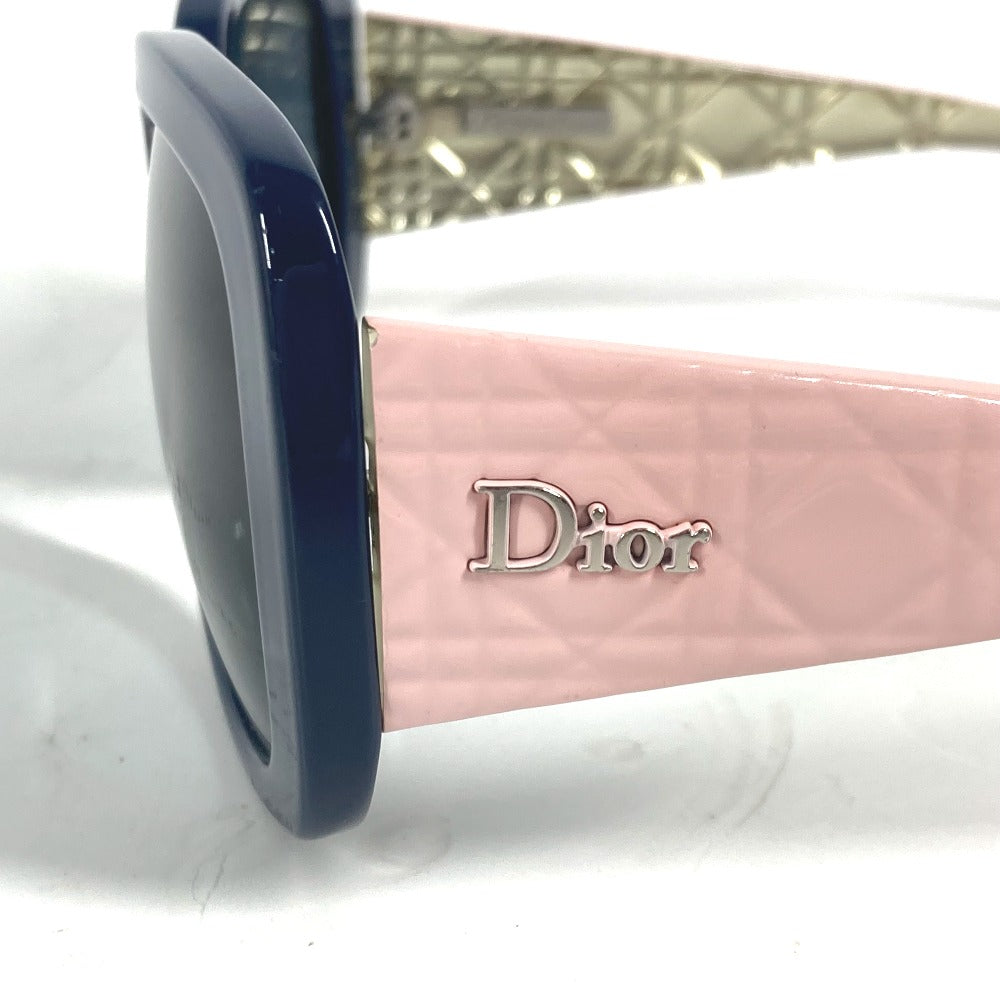 Dior NQHHD レディディオール カナージュ ロゴ バイカラー 眼鏡 めがね アイウェア メガネ サングラス プラスチック レディース ネイビー
