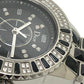 Dior CD113119 Crystal Diamond Bezel 16P Quartz Date Watch Round Face Stainless Steel Women's Silver