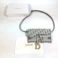 Dior Oblique Saddle Slim Pouch, Embroidered, Jacquard, Men's, Gray, Body Bag, Shoulder Bag, Waist Bag