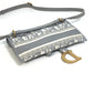 Dior Oblique Saddle Slim Pouch, Embroidered, Jacquard, Men's, Gray, Body Bag, Shoulder Bag, Waist Bag