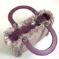 Dior Ginza Exclusive Le Rose Bonheur (Happy Rose) Lady Dior 2-Way Bag Shoulder Bag/Handbag Tweed Women's Pink x Purple x White