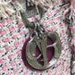 Dior Ginza Exclusive Le Rose Bonheur (Happy Rose) Lady Dior 2-Way Bag Shoulder Bag/Handbag Tweed Women's Pink x Purple x White