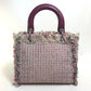 Dior Ginza Exclusive Le Rose Bonheur (Happy Rose) Lady Dior 2-Way Bag Shoulder Bag/Handbag Tweed Women's Pink x Purple x White