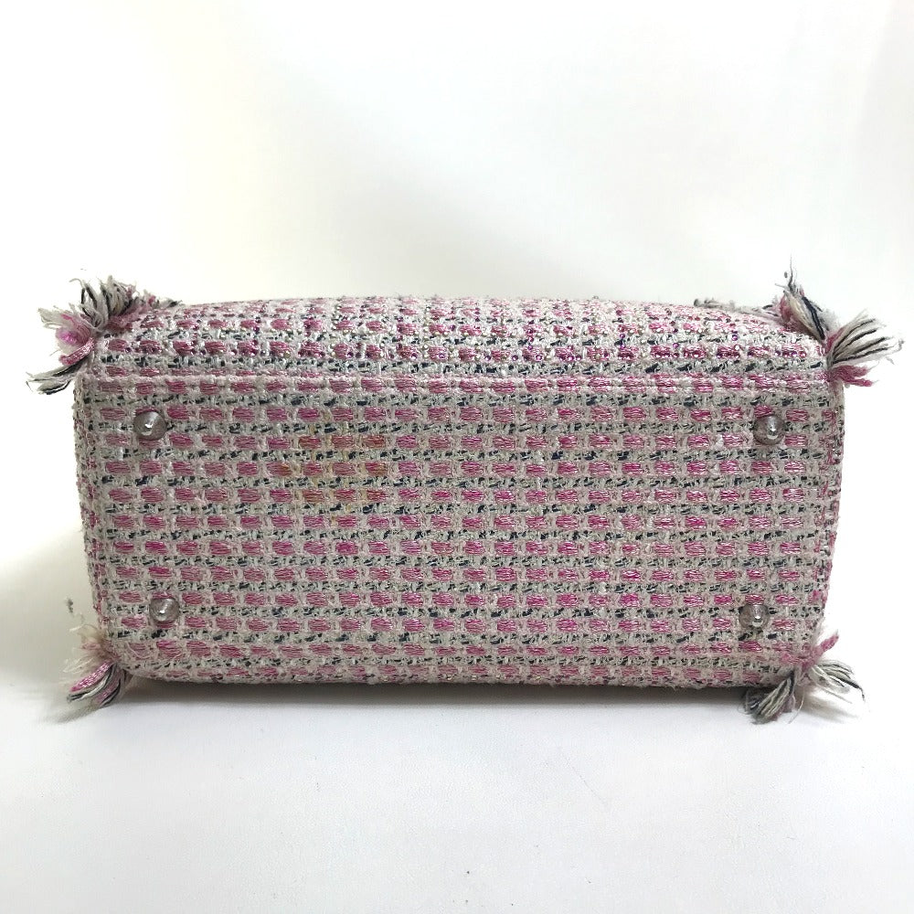 Dior Ginza Exclusive Le Rose Bonheur (Happy Rose) Lady Dior 2-Way Bag Shoulder Bag/Handbag Tweed Women's Pink x Purple x White