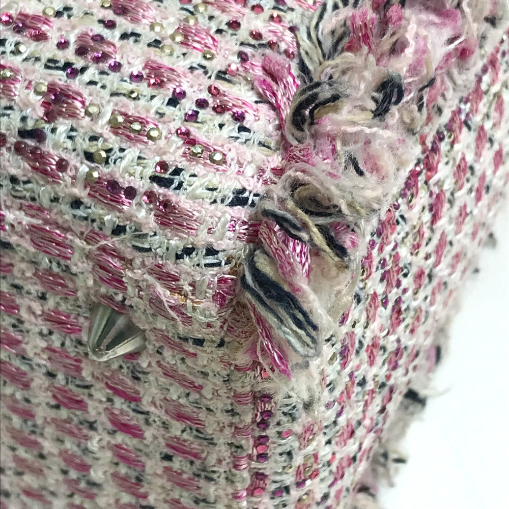 Dior Ginza Exclusive Le Rose Bonheur (Happy Rose) Lady Dior 2-Way Bag Shoulder Bag/Handbag Tweed Women's Pink x Purple x White