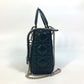 Dior Lady Dior Cannage Mini Bag, 2-Way Handbag/Shoulder Bag, Leather, Women's, Black