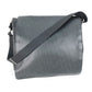 DIOR HOMME Crossbody Flap Trotter Oblique Logo Messenger Bag Shoulder Bag PVC Men's Black