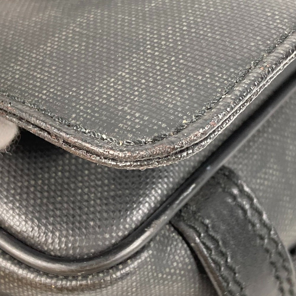 DIOR HOMME Crossbody Flap Trotter Oblique Logo Messenger Bag Shoulder Bag PVC Men's Black