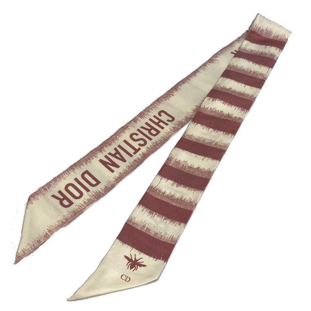Dior Mitzah Mitzah Bag Accessory Scarf Silk Women's Pink x Beige