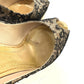 Christian Dior Lace open toe heel shoes pumps Leather Beige/Black 7 Used