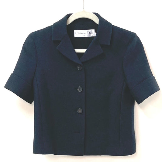 Dior 221V23A1162 2022年モデル テーラード ショートスリーブ ジャケット アパレル ジャケット ウール レディース ブラック
