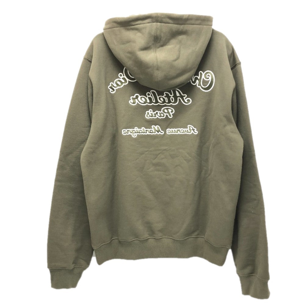 Dior Atelier Paris Embroidered Hoodie, 293J698, Long Sleeve, Pullover Sweatshirt, Hoodie, Men's, Khaki, Cotton