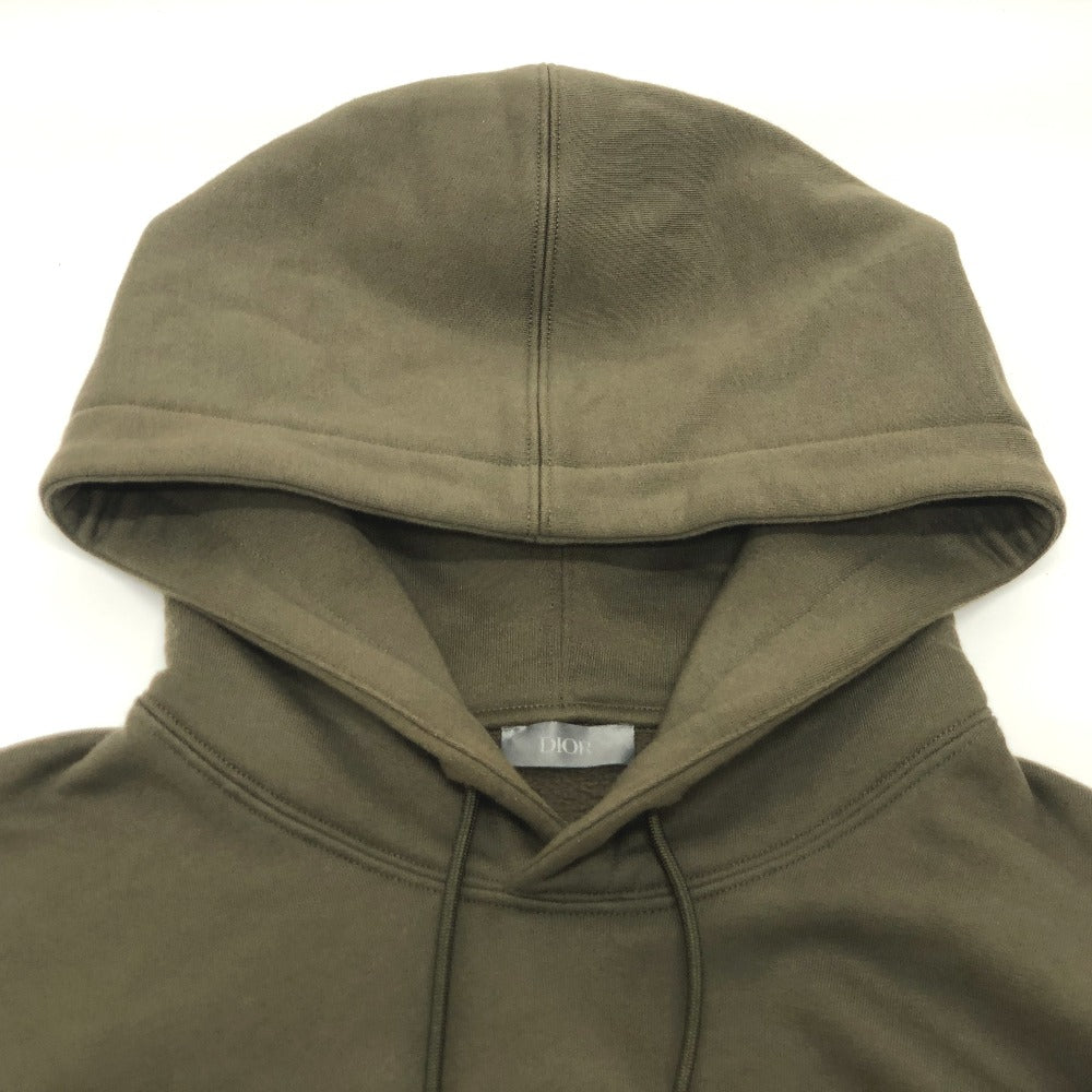 Dior Atelier Paris Embroidered Hoodie, 293J698, Long Sleeve, Pullover Sweatshirt, Hoodie, Men's, Khaki, Cotton