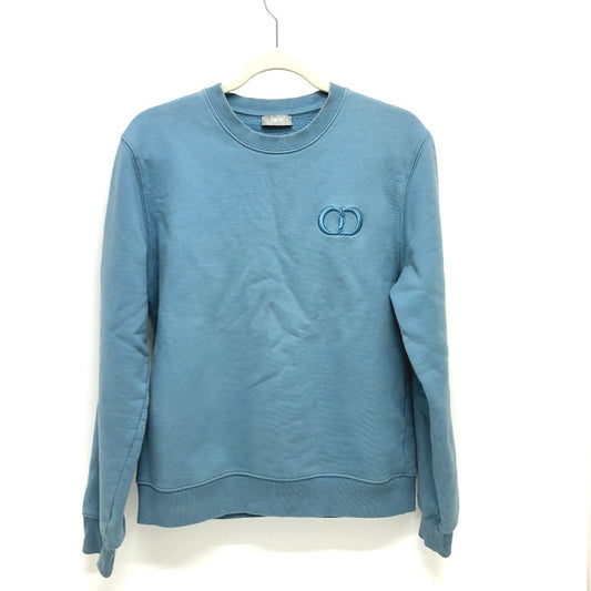 Dior 943.J612A0531 CD Icon Crew Neck Sweatshirt, Long Sleeve, Cotton, Men's, Blue