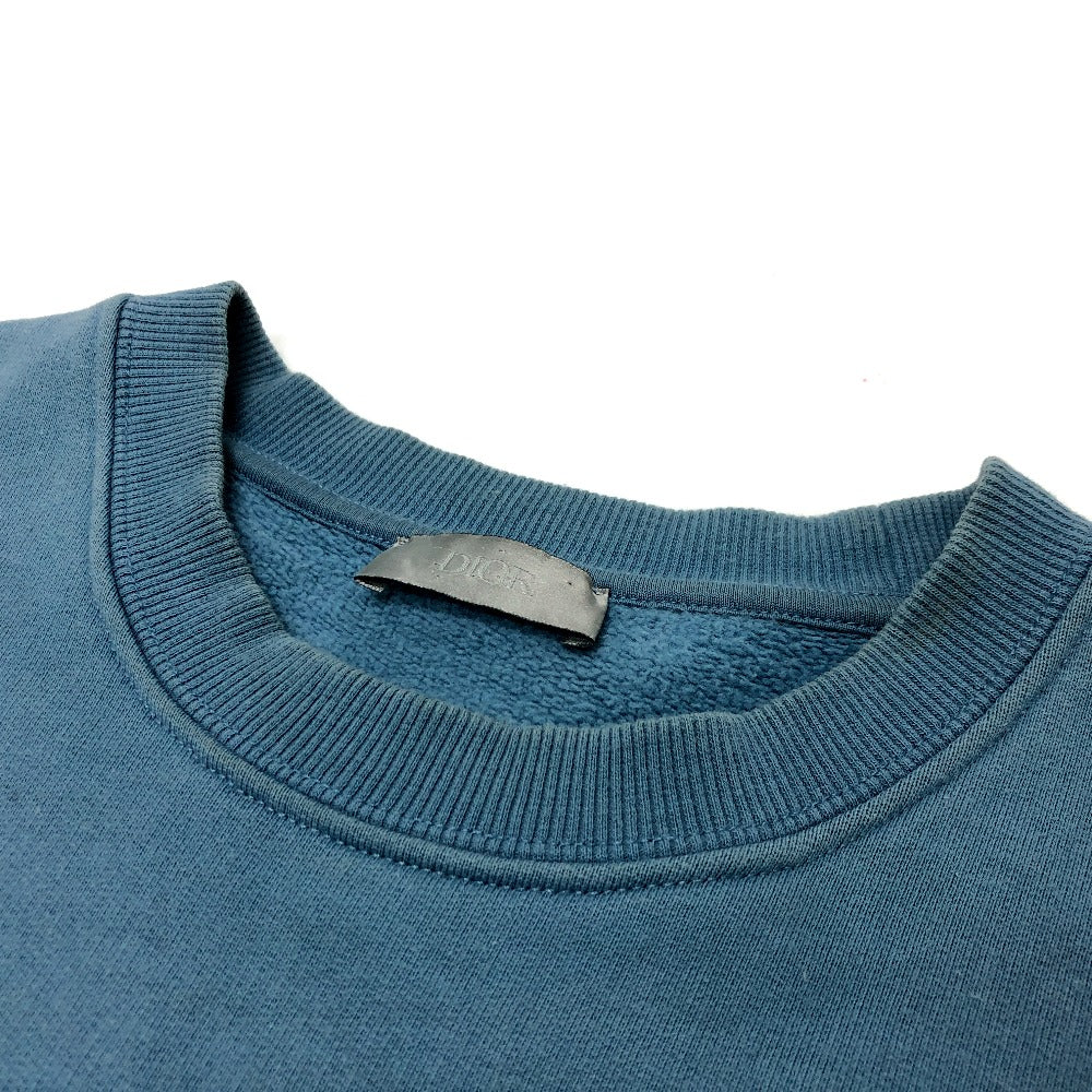 Dior 943.J612A0531 CD Icon Crew Neck Sweatshirt, Long Sleeve, Cotton, Men's, Blue