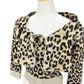 Christian Dior 154S02AM006 Leopard Print Ribbon Cashmere Sweater for Women, Brown