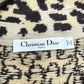 Christian Dior 154S02AM006 Leopard Print Ribbon Cashmere Sweater for Women, Brown