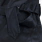 DIOR HOMME Men's Black Double-Breasted Cotton Trench Coat with Belt