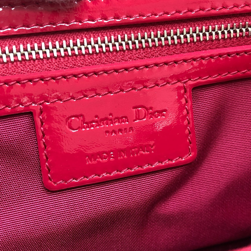 Dior M0955PVR Cannage Soft Enamel Lady Dior Bag Chain Shoulder Bag Tote Handbag Patent Leather Women's Pink