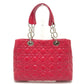 Dior M0955PVR Cannage Soft Enamel Lady Dior Bag Chain Shoulder Bag Tote Handbag Patent Leather Women's Pink