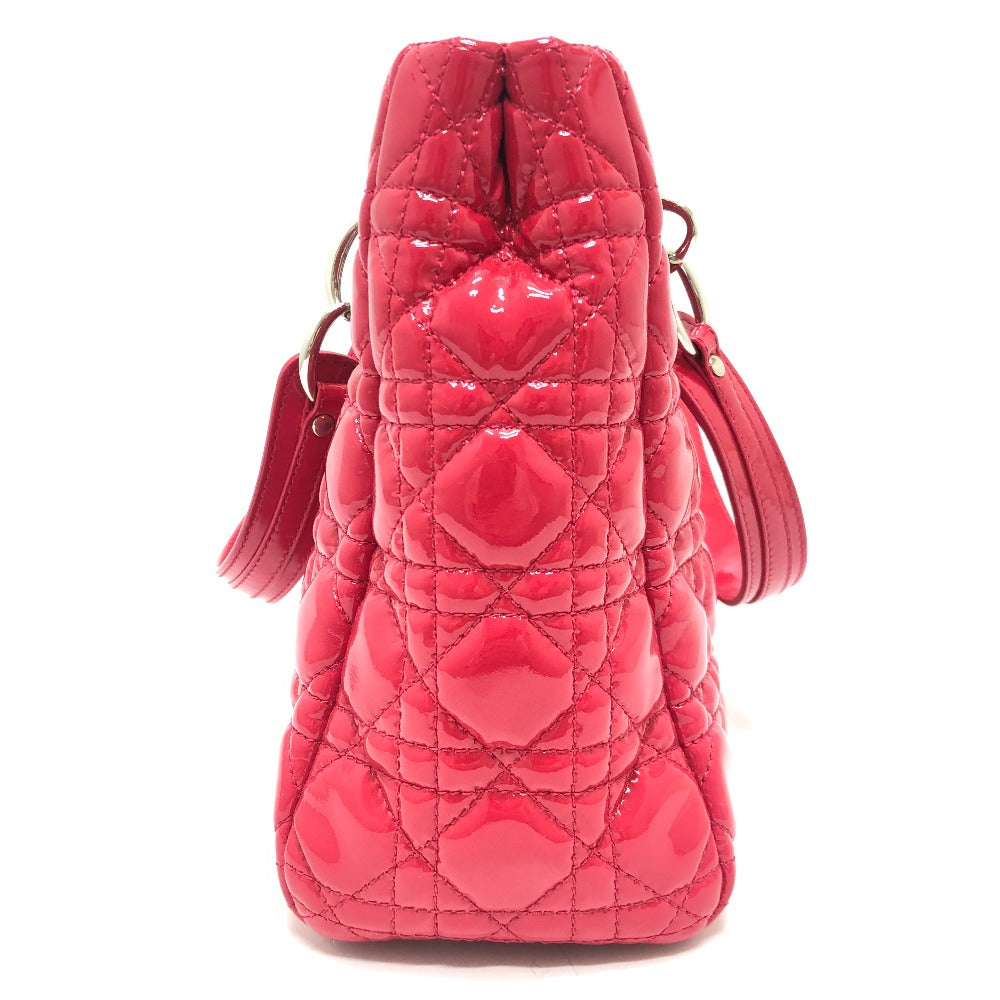 Dior M0955PVR Cannage Soft Enamel Lady Dior Bag Chain Shoulder Bag Tote Handbag Patent Leather Women's Pink