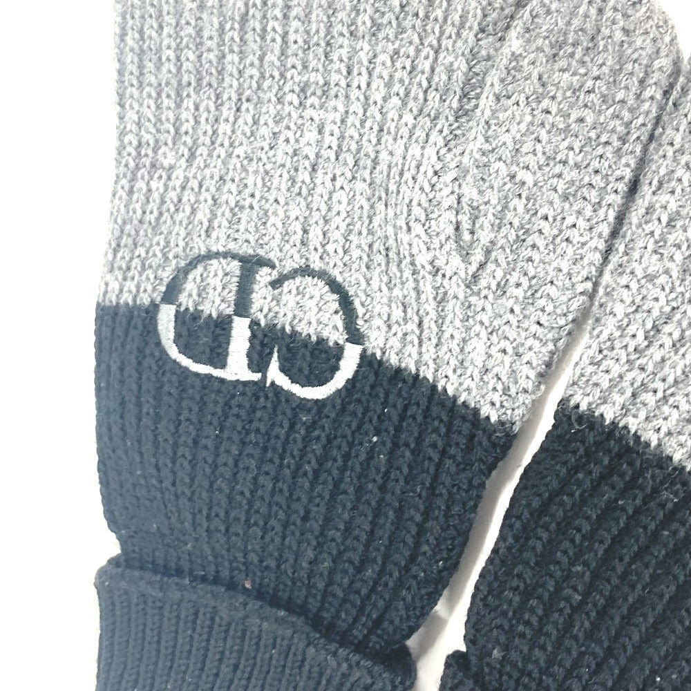 Dior 213MG01AT481 バイカラー CDロゴ グローブ アクセサリー 手袋 ウール メンズ グレー - brandshop-reference