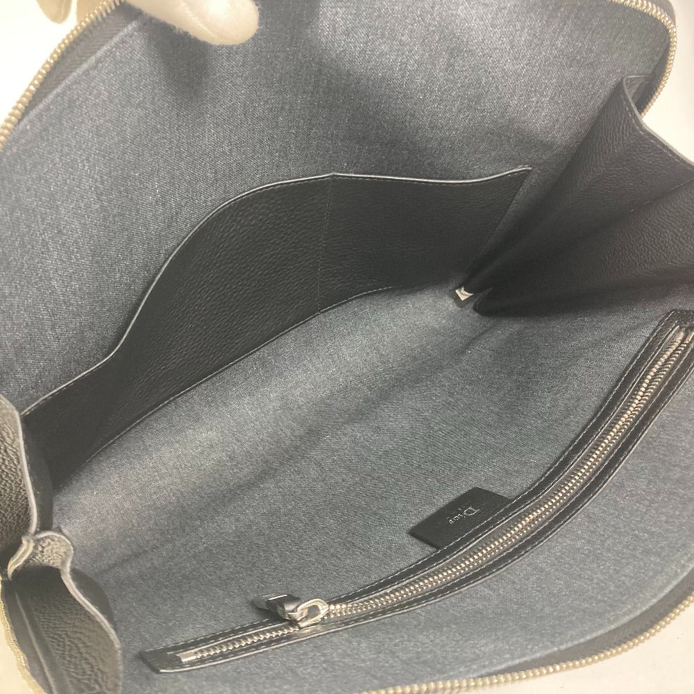 DIOR HOMME Handbag Tote Bag Logo Bag Business Bag Leather Men's Black