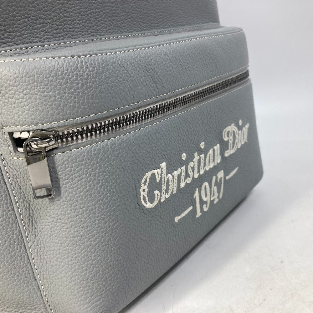 Dior 1ESBA088NFS Rider 1947 Logo Backpack, Calfskin, Men's, Gray