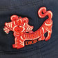 Dior Kenny Scharf Bucket Hat with Embroidered Tiger Patch, Unisex, Blue, Cotton