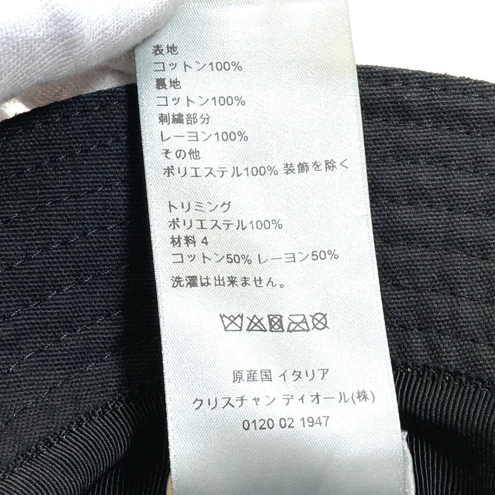 Dior ケニーシャーフ コラボ ロゴ ボブハット ファッション小物 ハット コットン ユニセックス ブラック