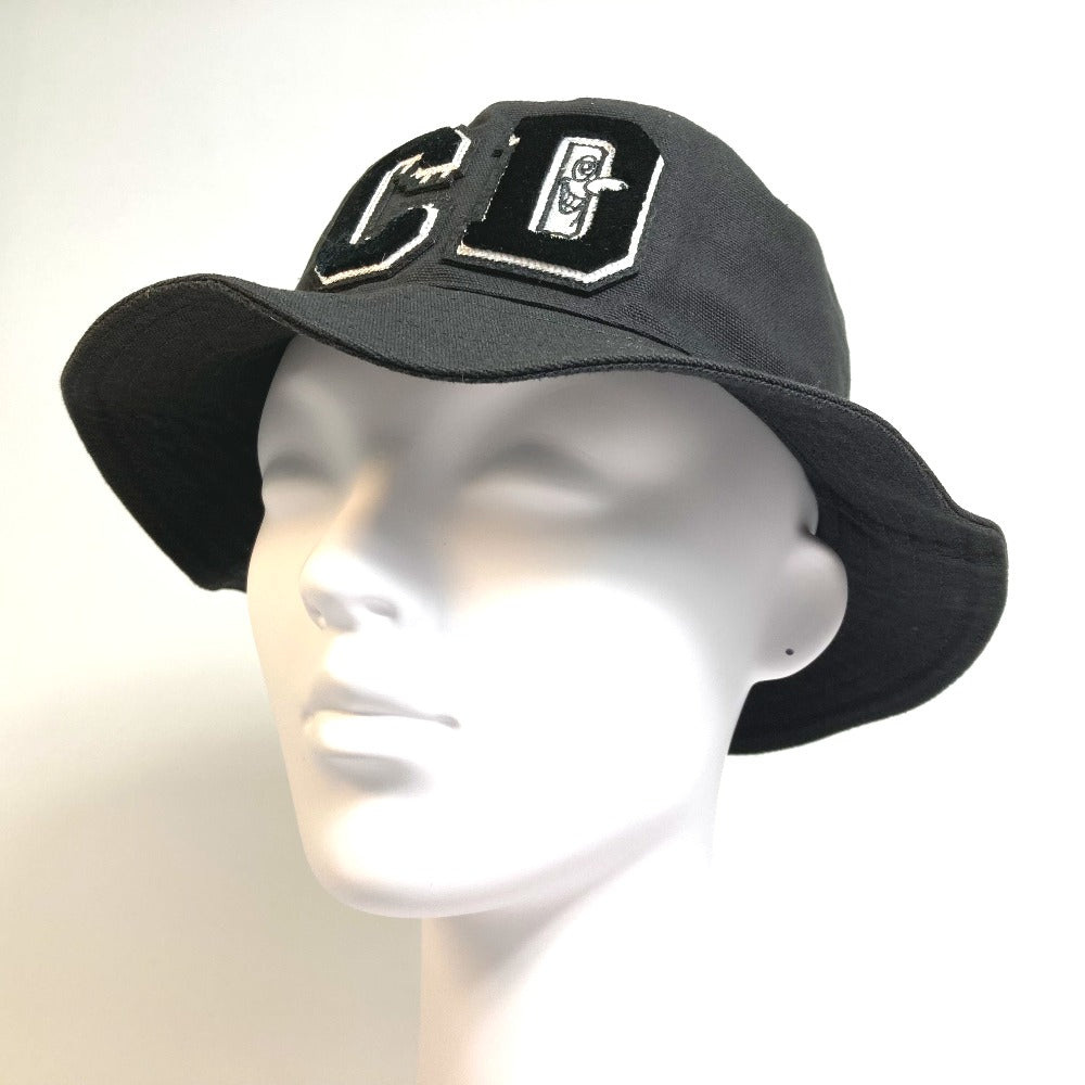 Dior ケニーシャーフ コラボ ロゴ ボブハット ファッション小物 ハット コットン ユニセックス ブラック