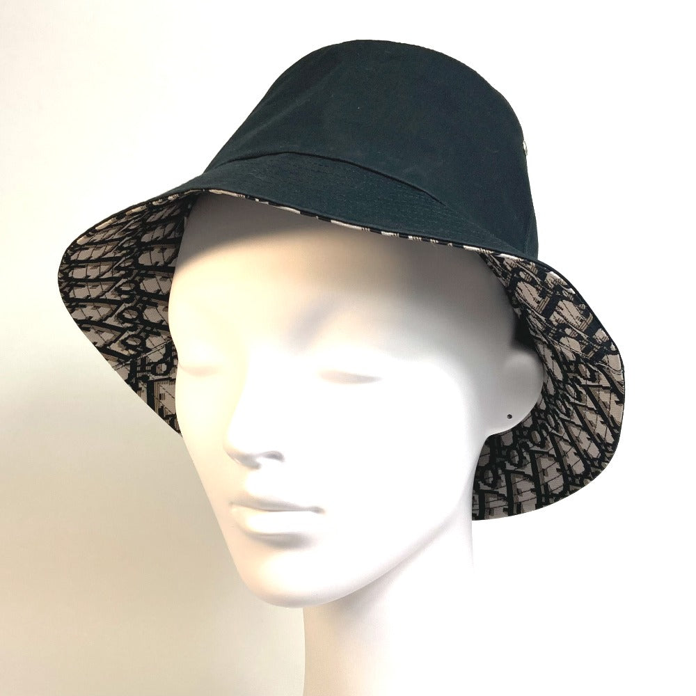 Dior 95TDD923A130 Oblique TEDDY-D Bob Bucket Hat, Nylon, Women's, Black