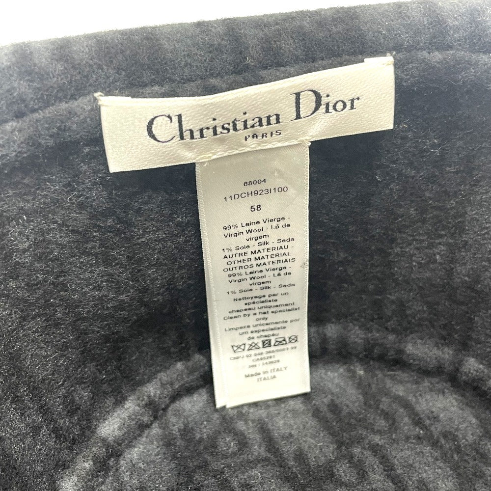 Dior 11DCH923I100 オブリーク CHIC ボブハット 帽子 ヘッドウェア ファッション小物 ハット ウール レディース ブラック