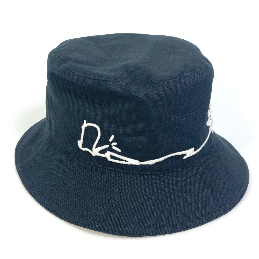 Dior 033C906U4511 Travis Scott Cactus Jack Dior Bob Hat, Unisex, Cotton, Black